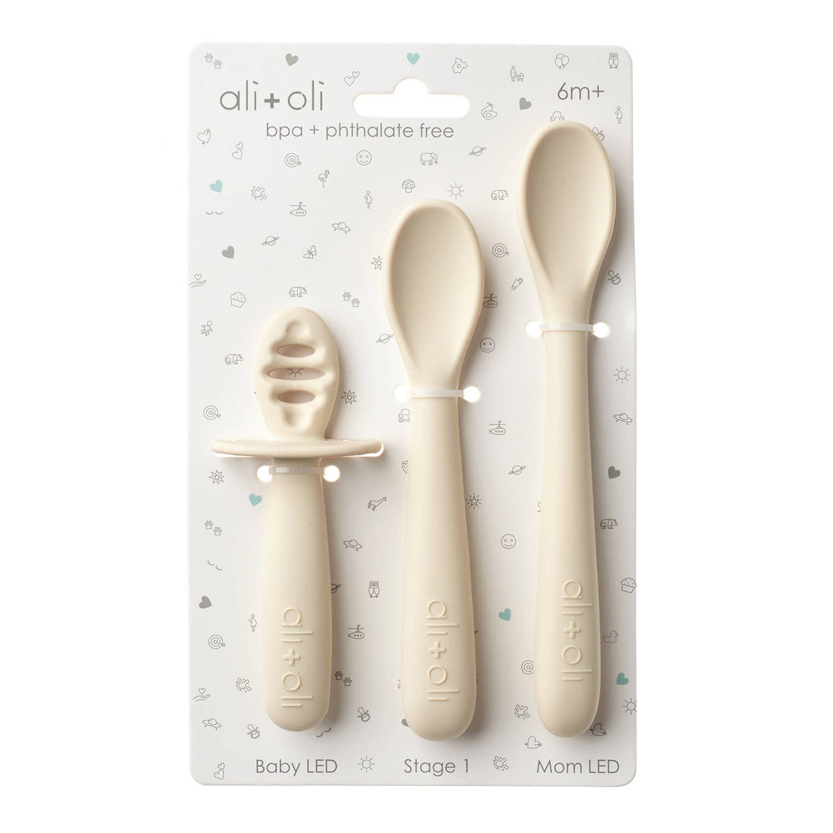 Coco Ali+Oli 3-Piece Multi-Stage Baby Spoon Set for 6m+