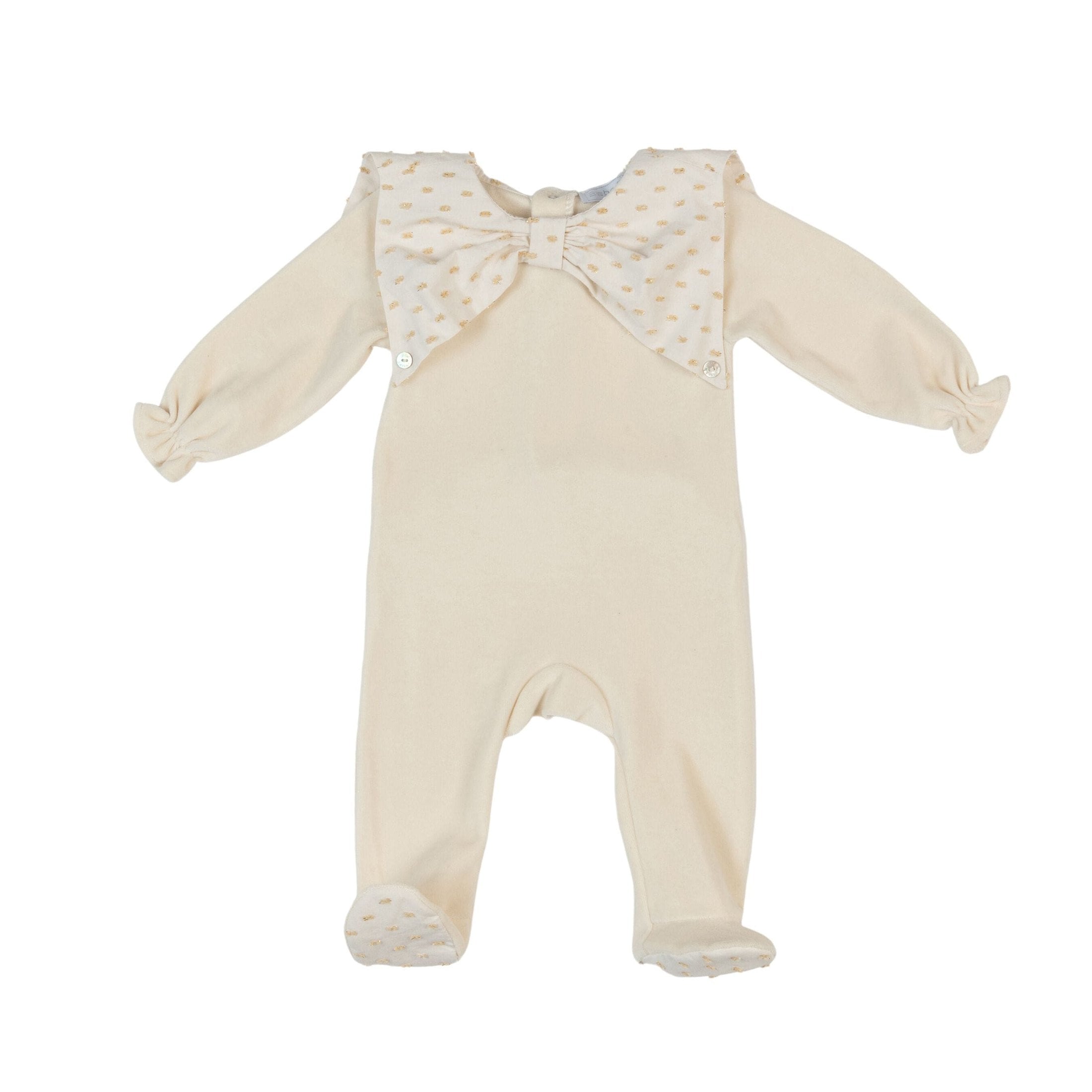 Beige Baby Footie Onesie