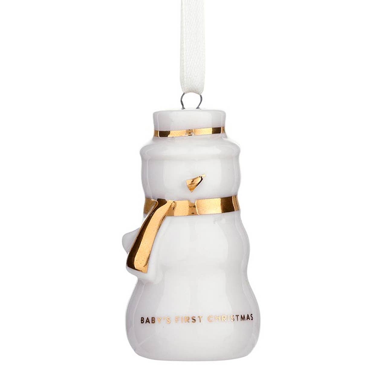 Baby's First Christmas Snowman Ceramic Ornament