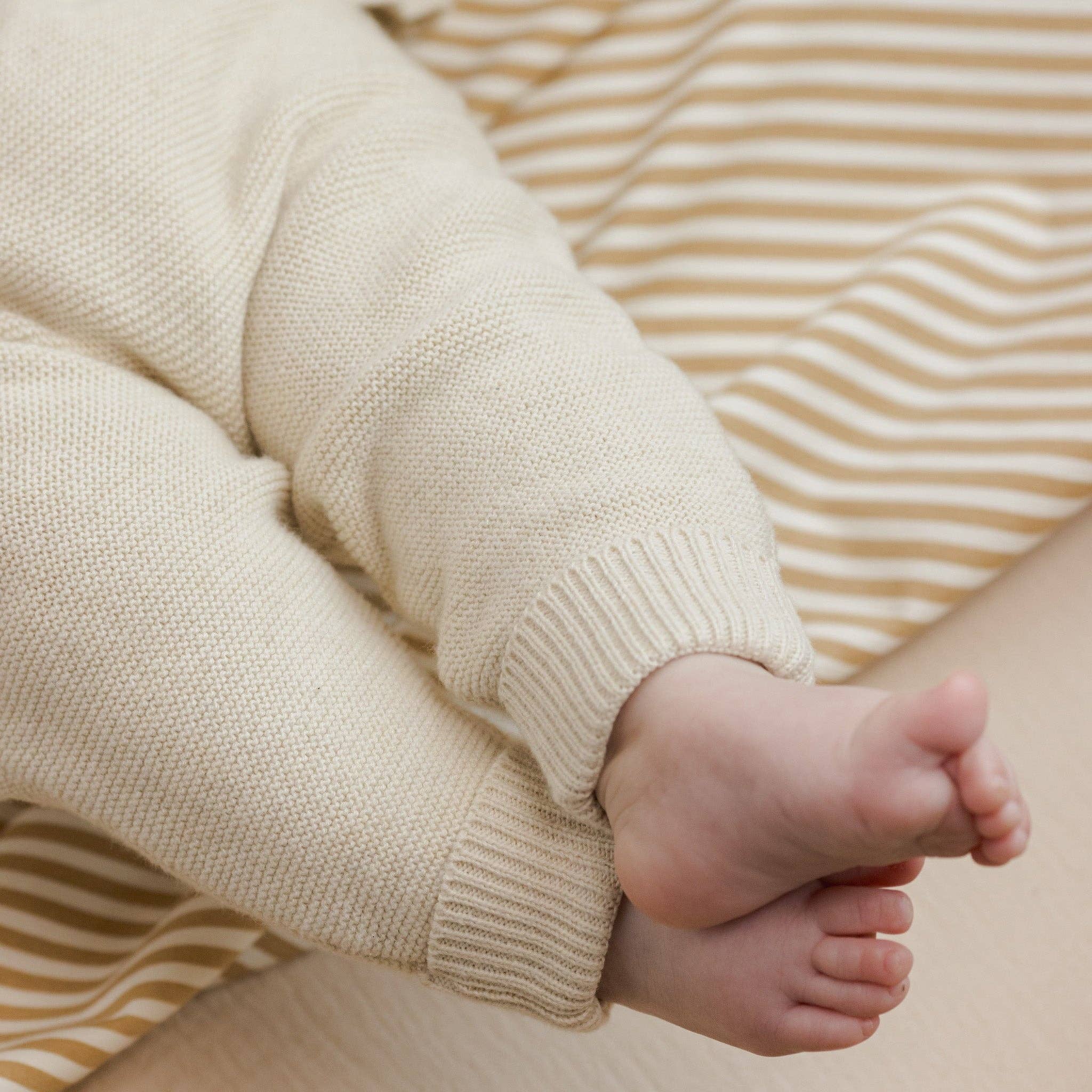 Baby 2-Piece Cream Fine-Knit Set