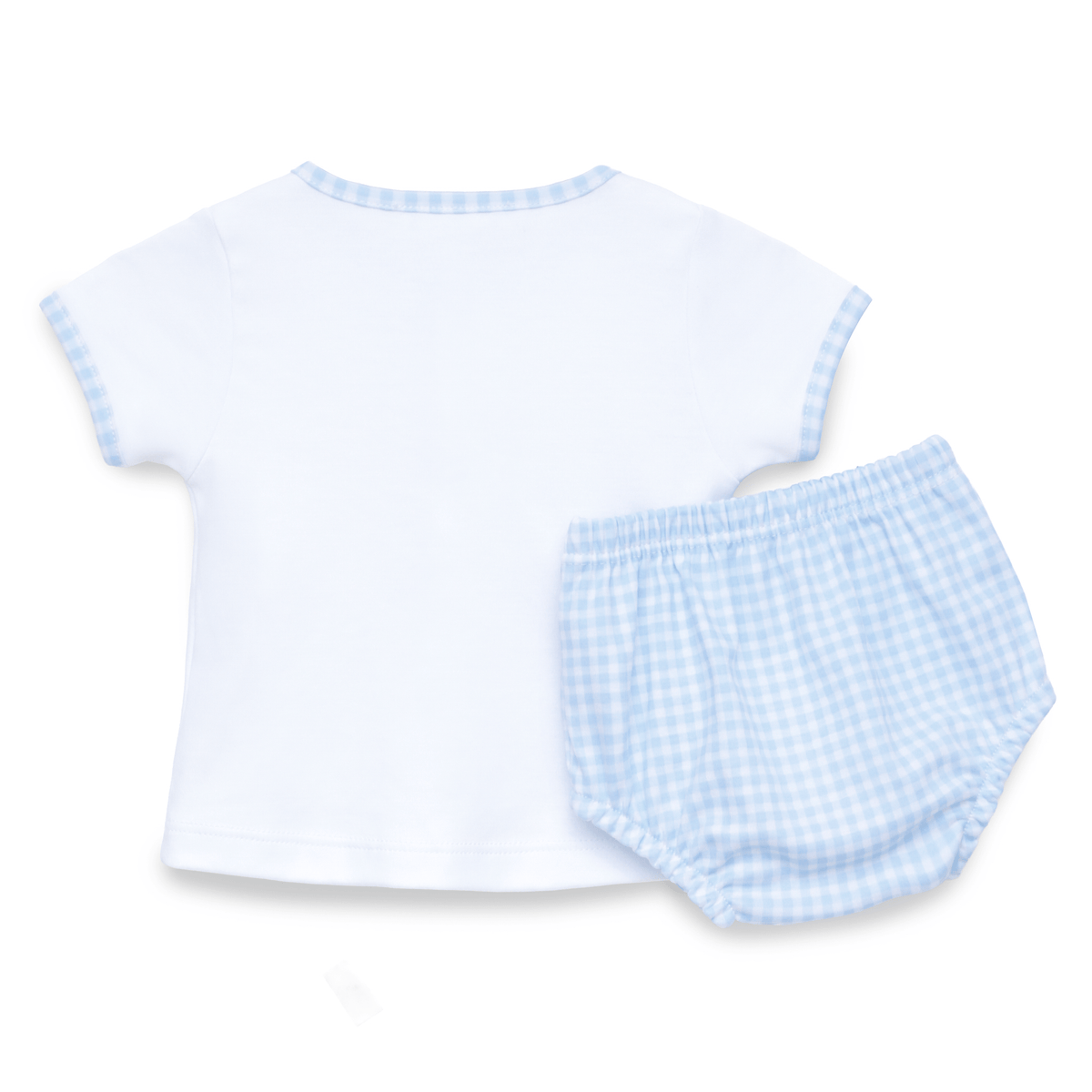 Baby Boy Blue & White Gingham 2-Piece Set
