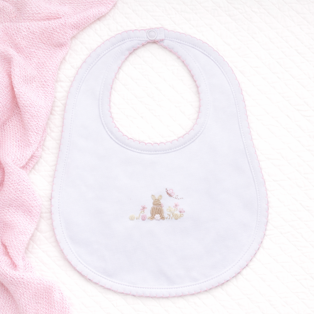 Pink Bunny's Basket Bib