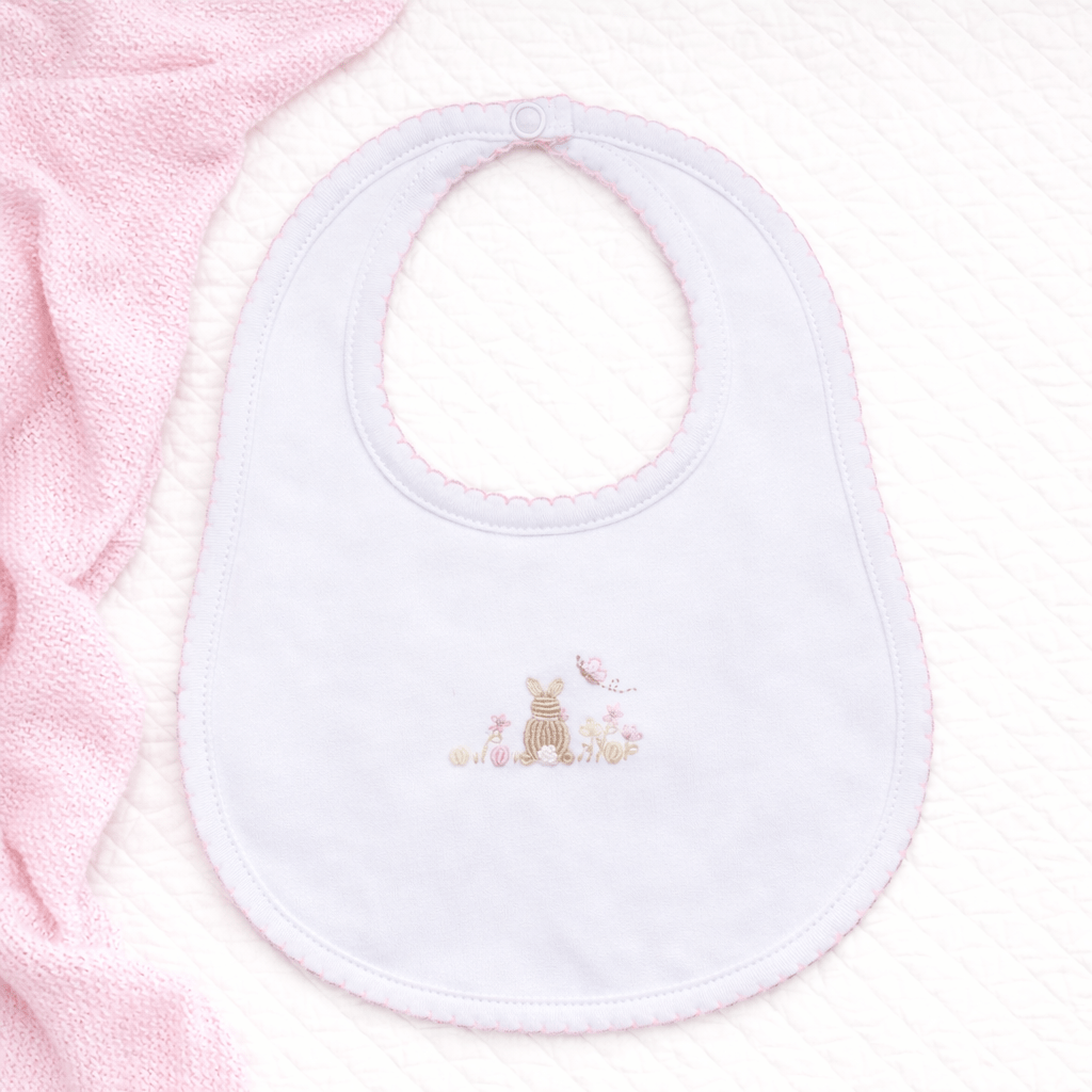 Pink Bunny's Basket Bib