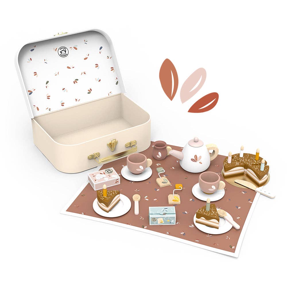 Wooden Birthday Play Tea Party Set