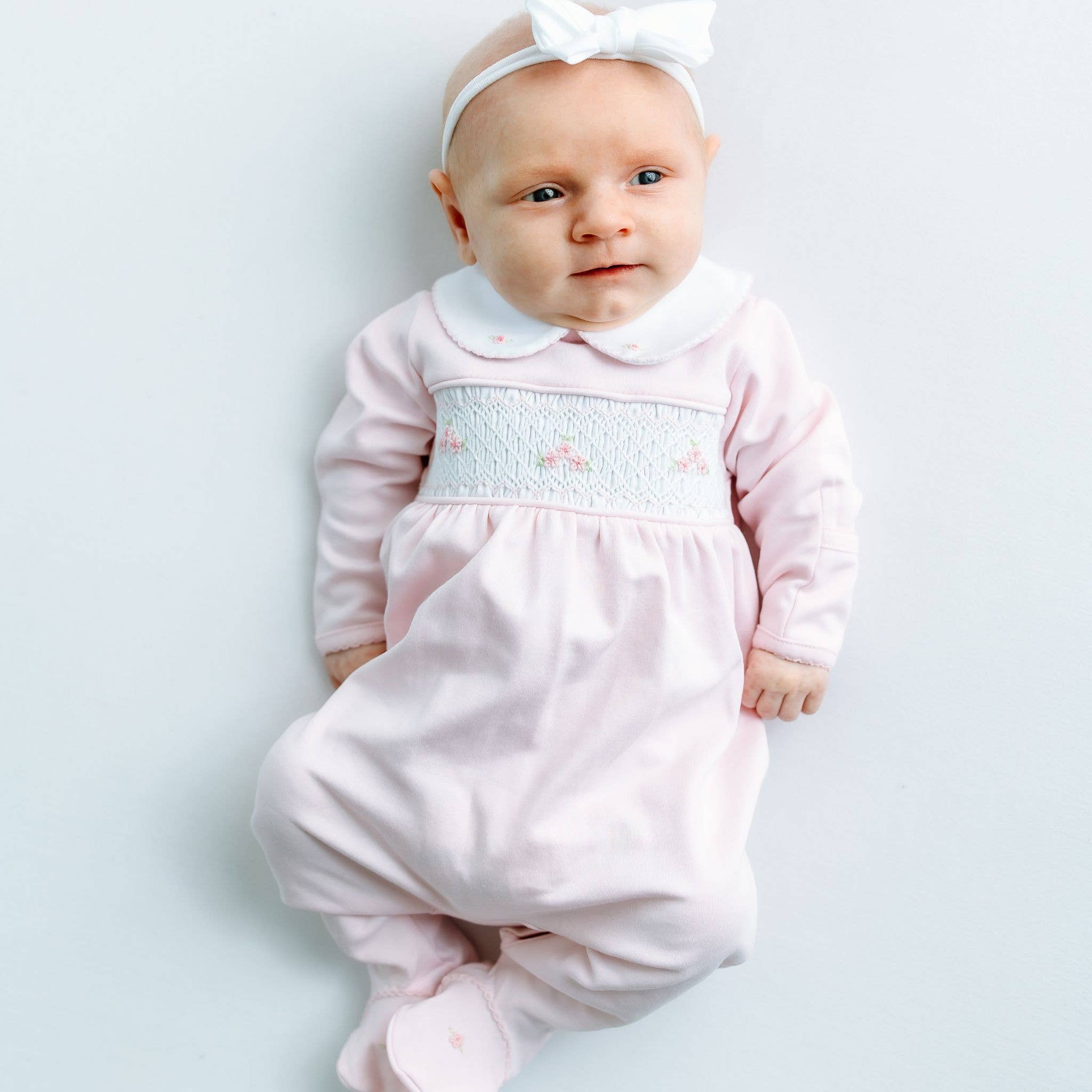 Pink Willow's Classics Smocked Footie