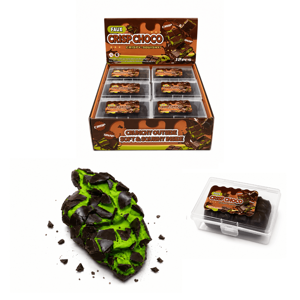 Green Chocolate Faux Crisp Choco Crunchy Squishy