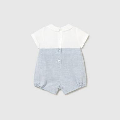 Baby Boy Blue Ceremony Romper