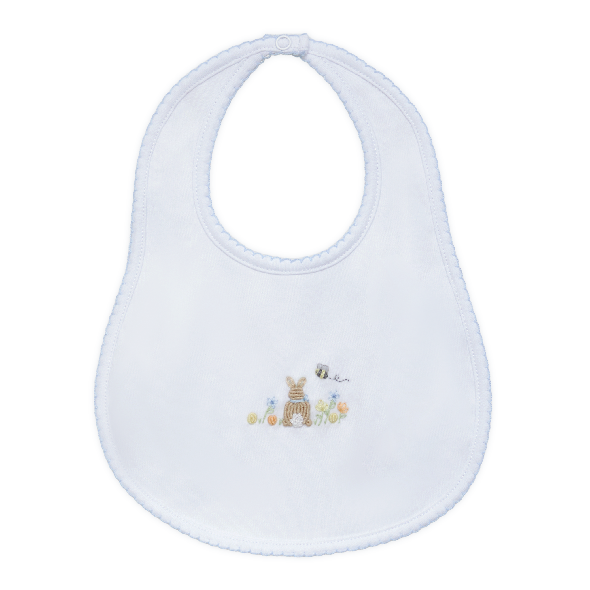 Baby Blue Bunny Garden Bib