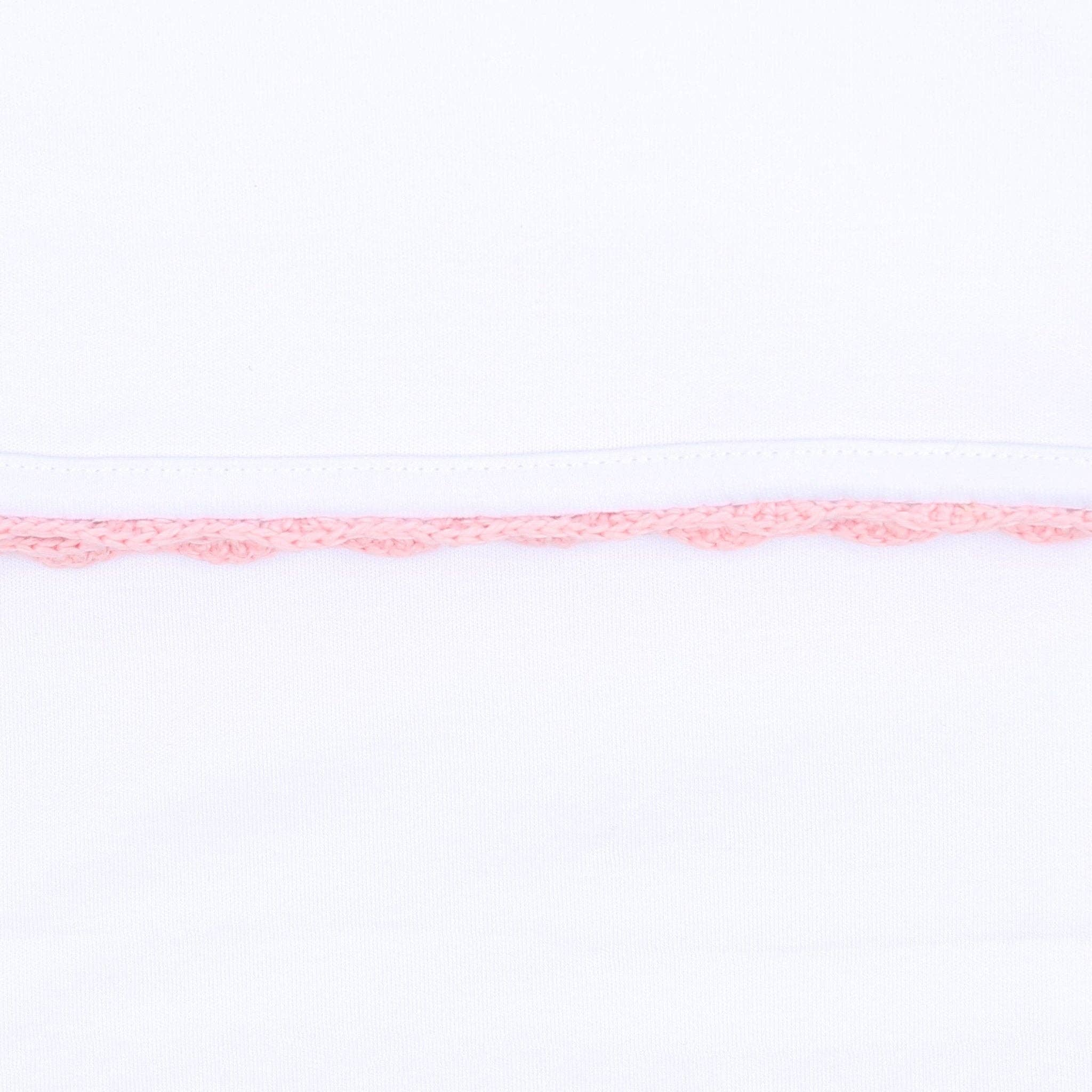 Baby Joy Footie with Pink Crochet Trim: Preemie