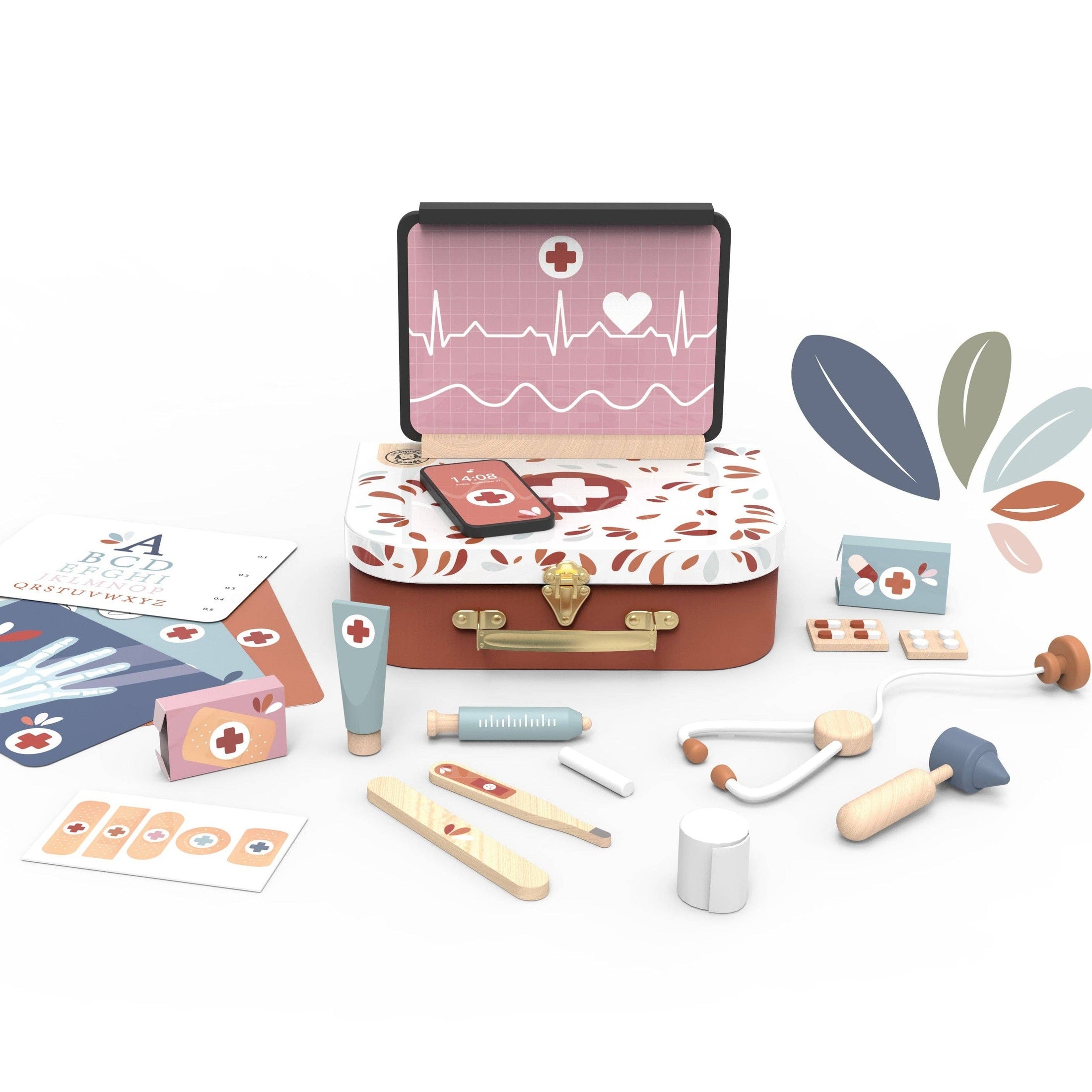 20-Piece Wooden Pretend Play Doctor Set