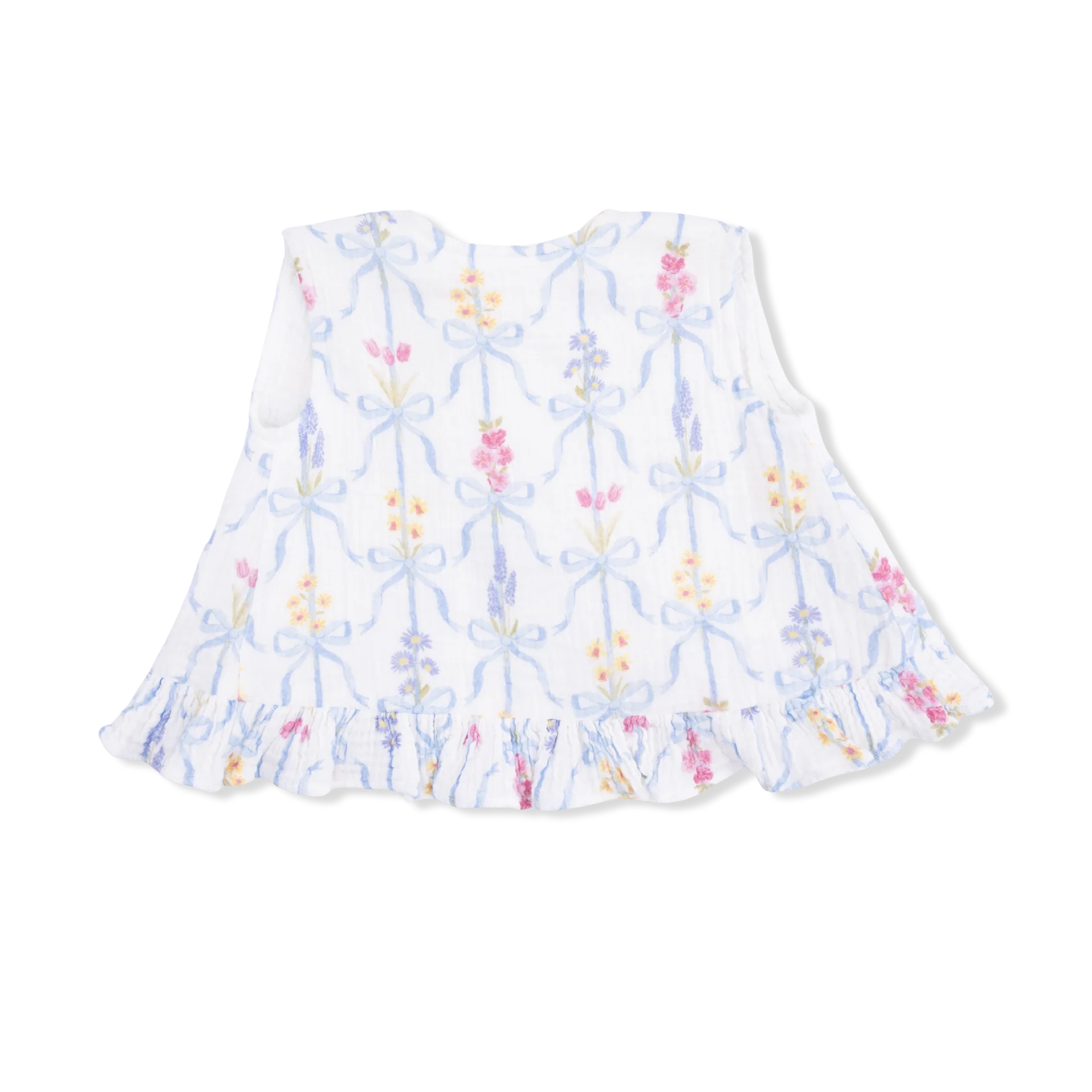 Ribbon Bouquets Baby Girls Ruffle Back Top and Bloomer Set