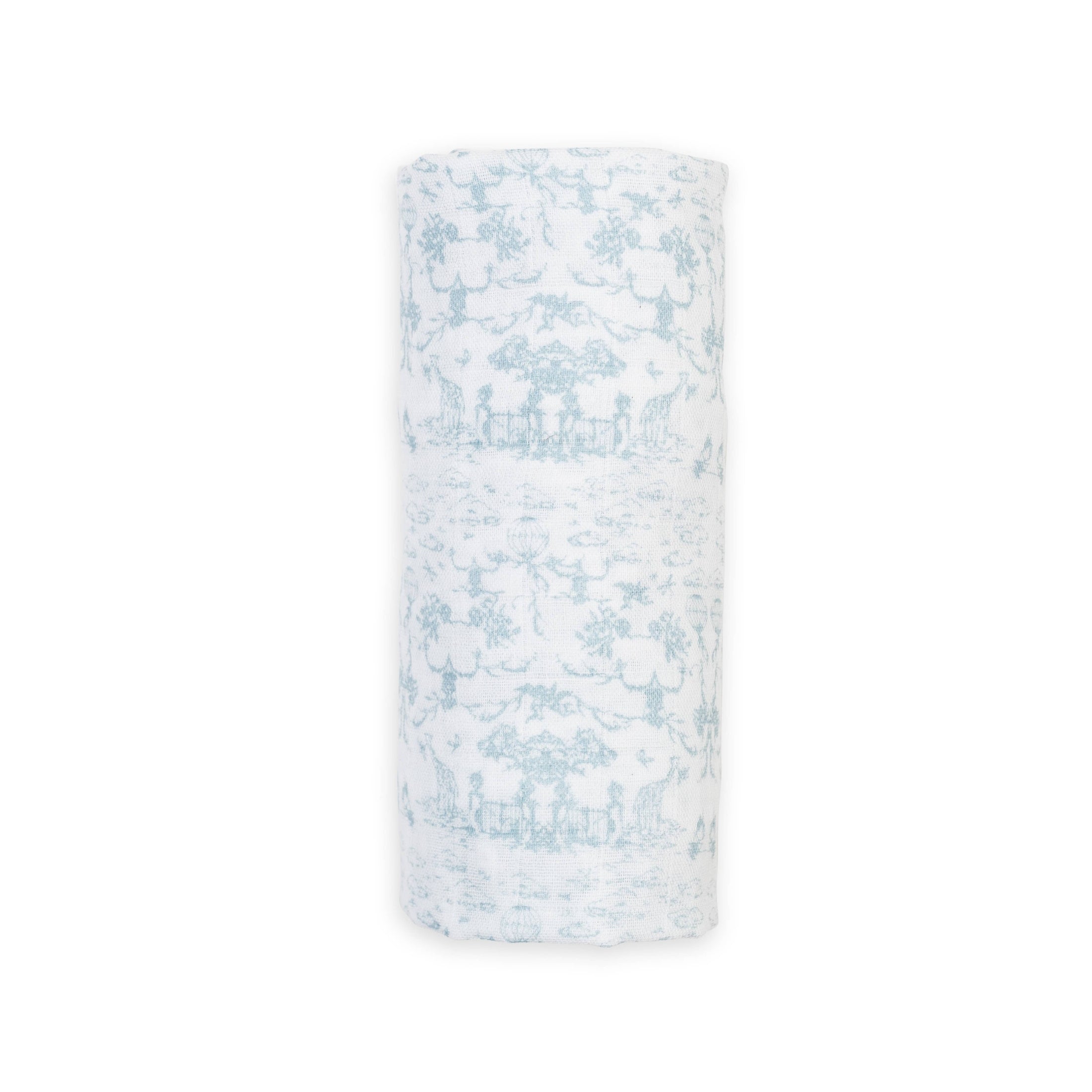 Toile Muslin Baby Swaddle Blanket