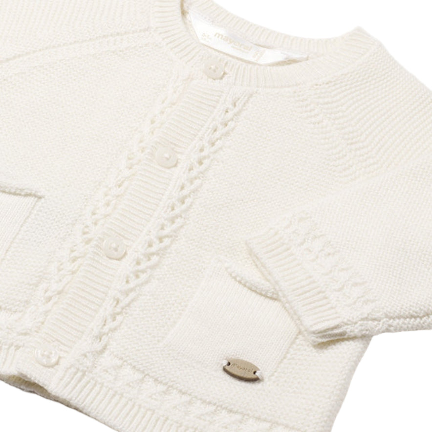 Knit Round Neck Cardigan