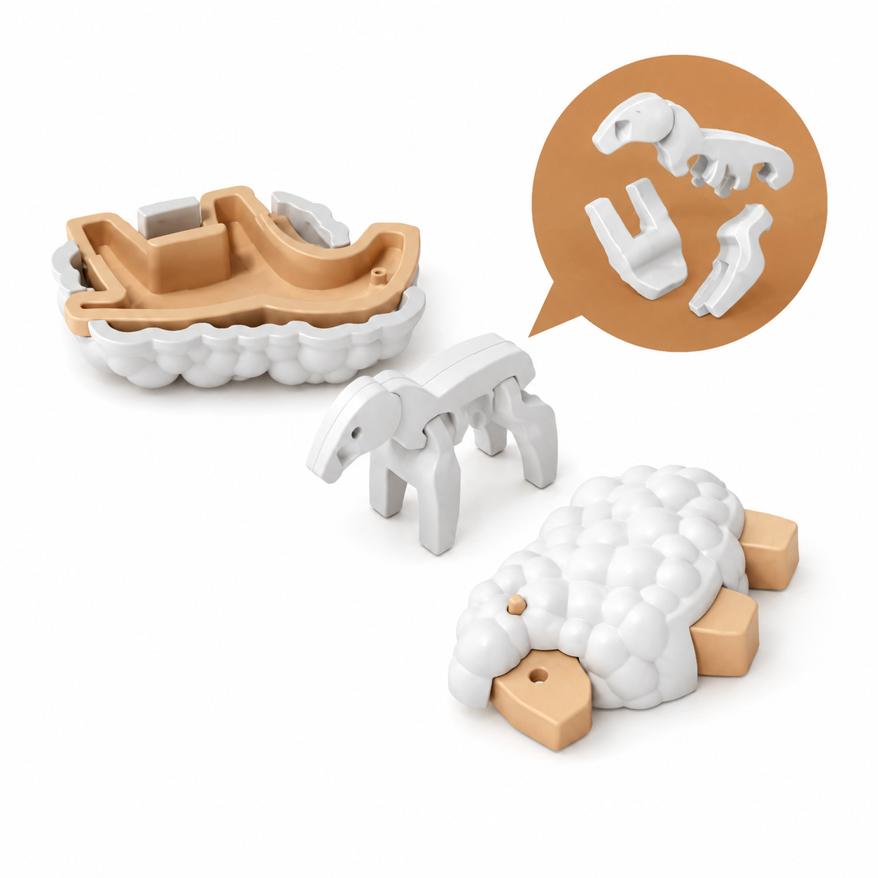 Forest Sheep Magnetic 3D Puzzle Toy