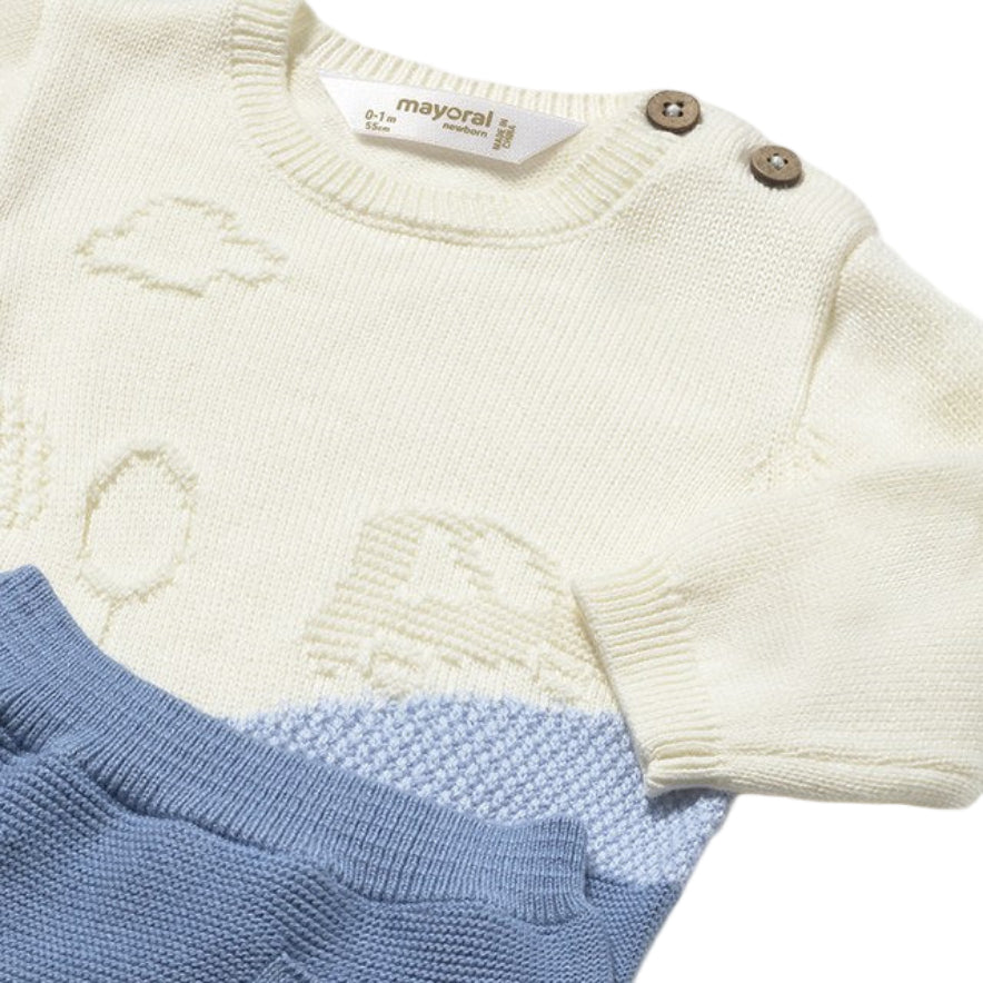 Classic Leg Warmer Set for Baby Boy — Sweater & Footie