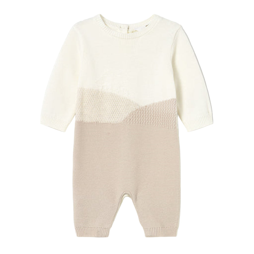 Baby Boy Tricot Knit Romper – Soft Cotton Onesie Outfit