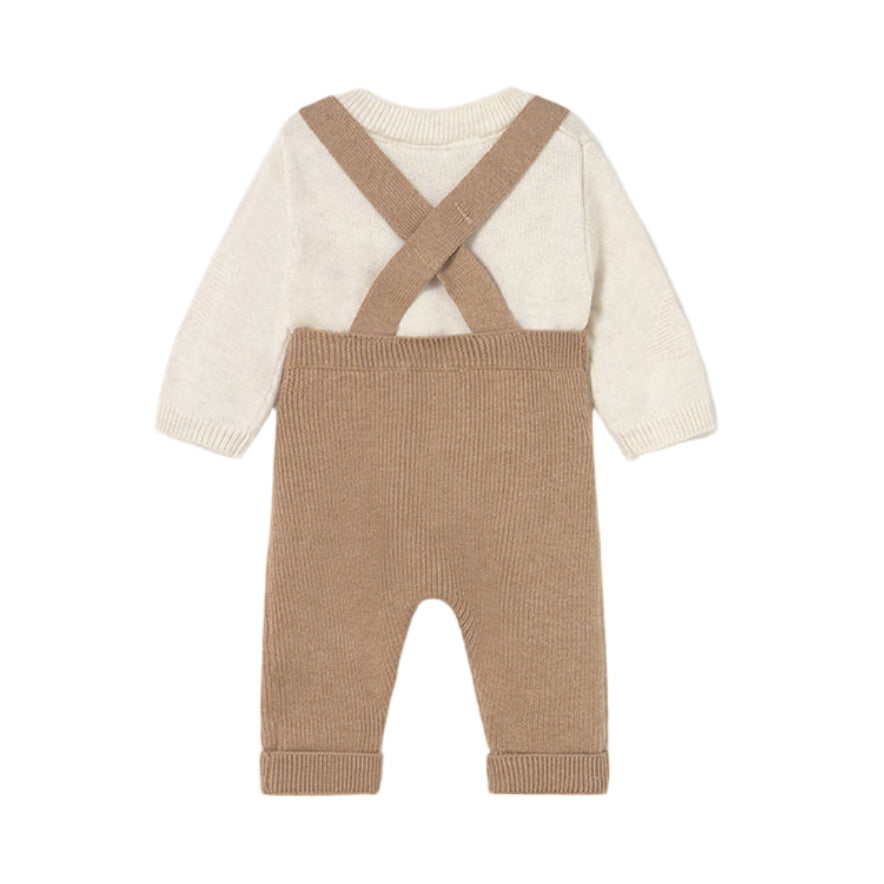 Baby Boy Knit Dungarees Set with Sweater
