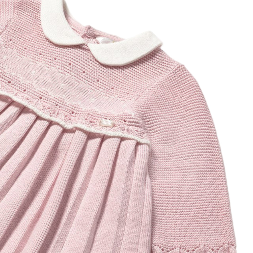 Baby Girl Pink Knitted Cotton Dress