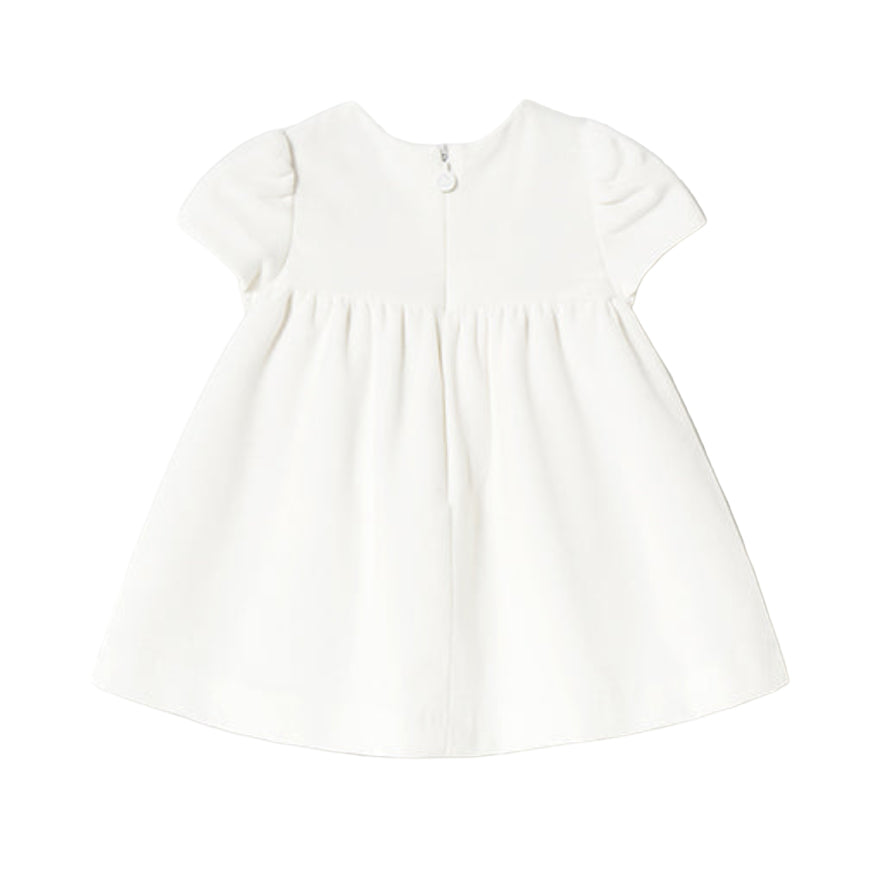 Elegant White Baby Dress with Lace Details