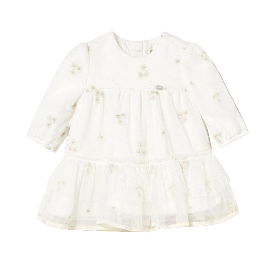 Elegant White Tulle Dress for Baby Girl