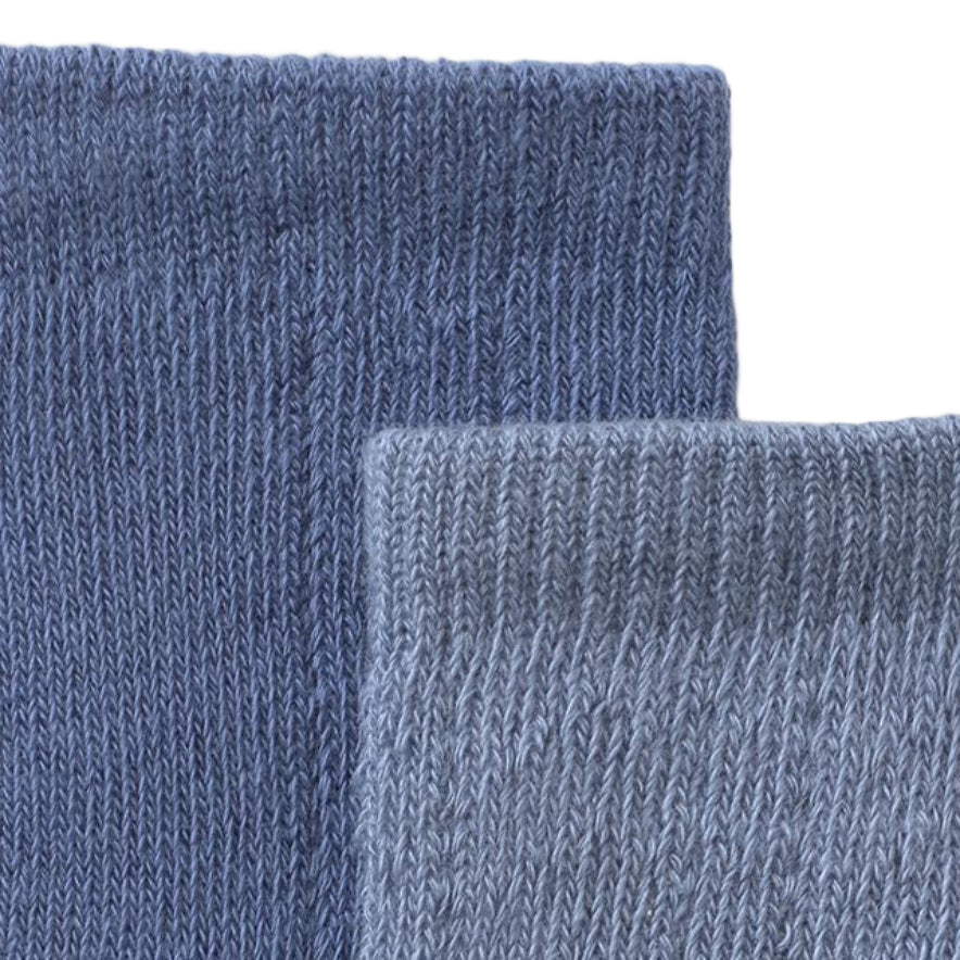 2 Pairs Arctic Blue Dressy Cotton Baby Socks