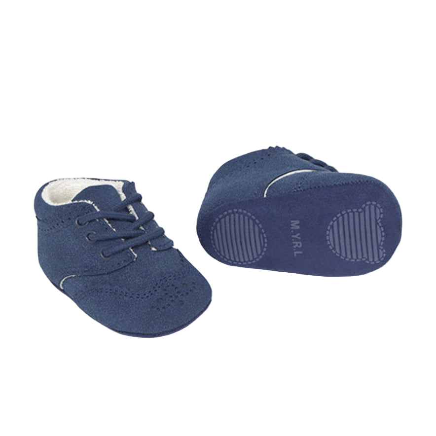 Blue Lace-Up Blucher Shoes for Baby Boy