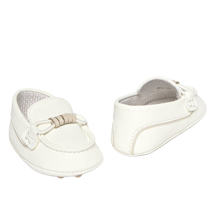 Soft White Moccasins Shoes for Baby Boy