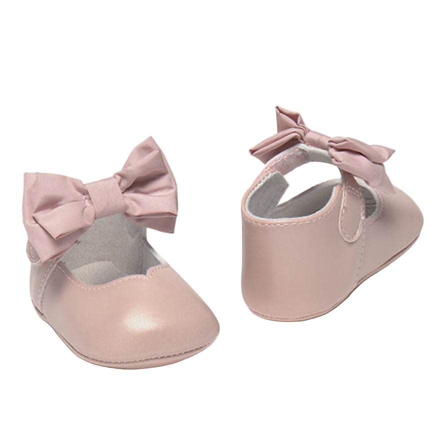 Baby Girl Pink Bow Shoes for Special Occasions