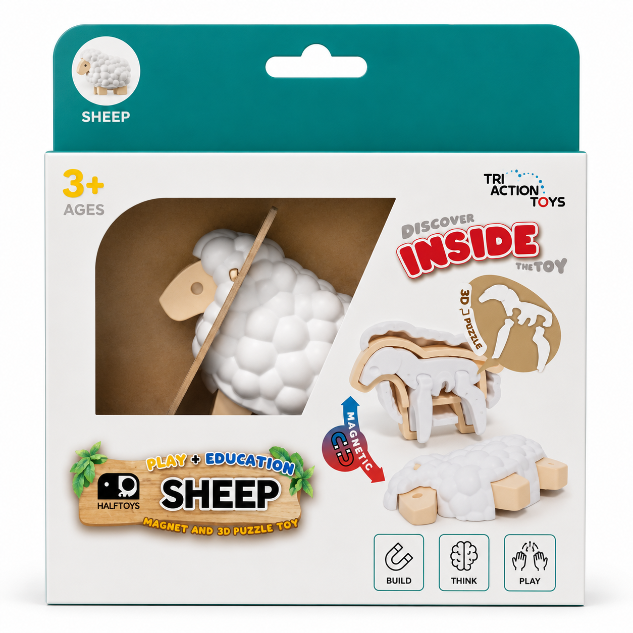 Forest Sheep Magnetic 3D Puzzle Toy