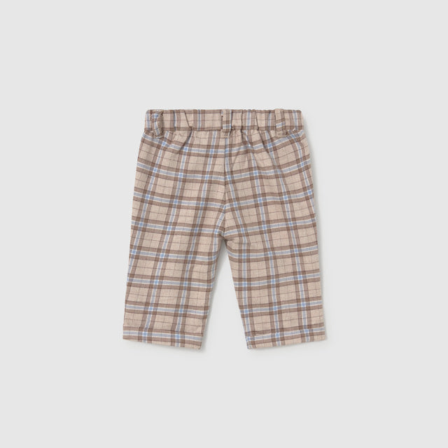 Baby Boys Plaid Pants and Cardigan Shirt Set