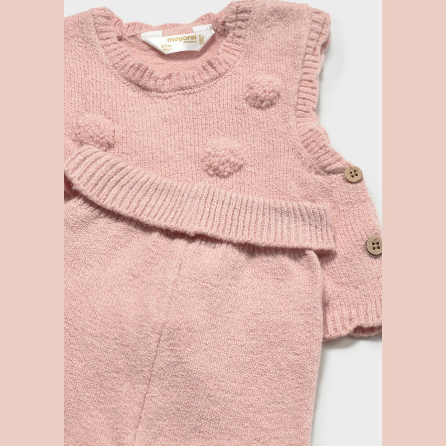 Dusty Rose Baby Girls 3-Piece Knit Leggings Set