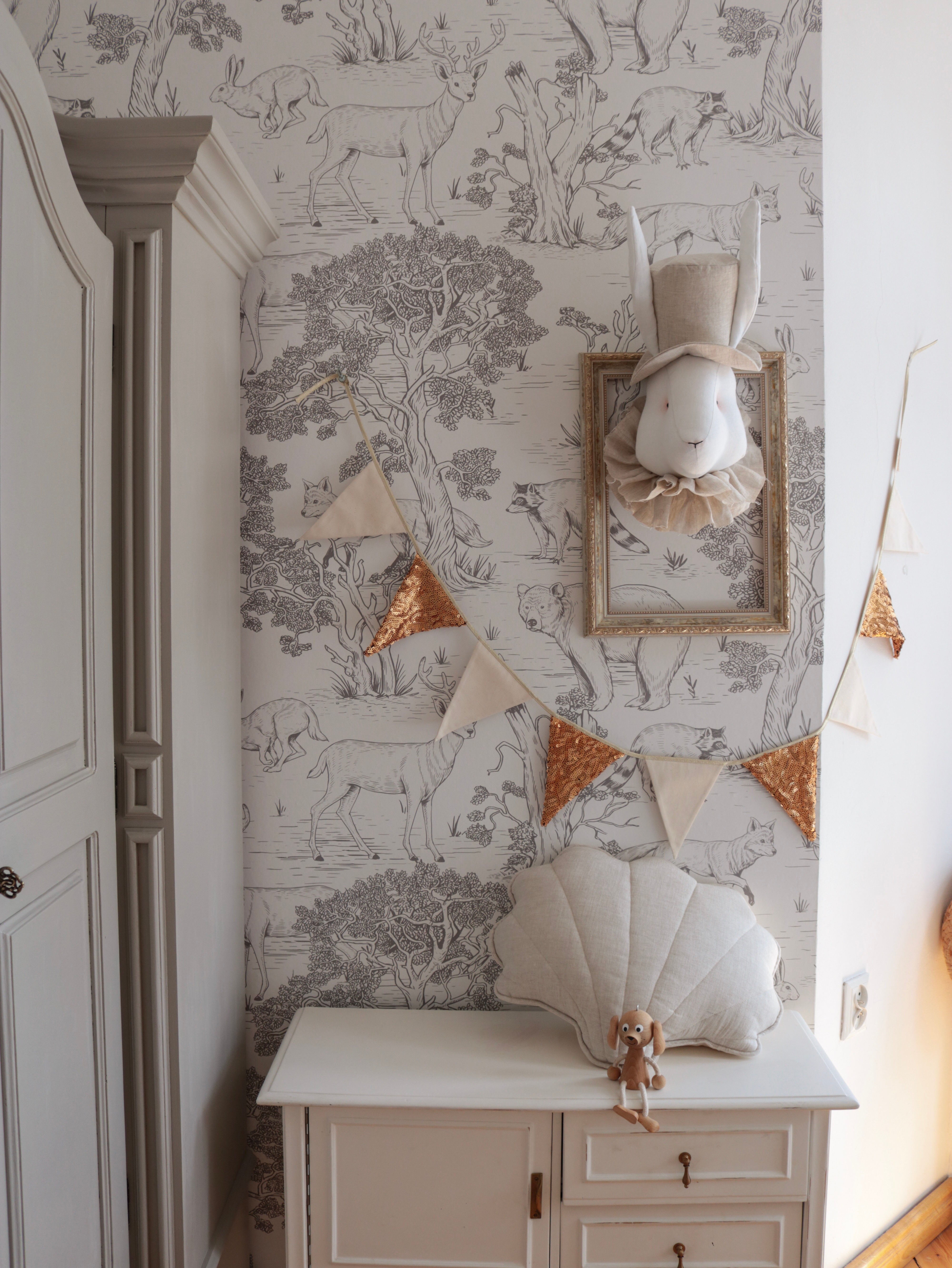 Linen rabbit with a beige hat – Cottontail Children's Boutique