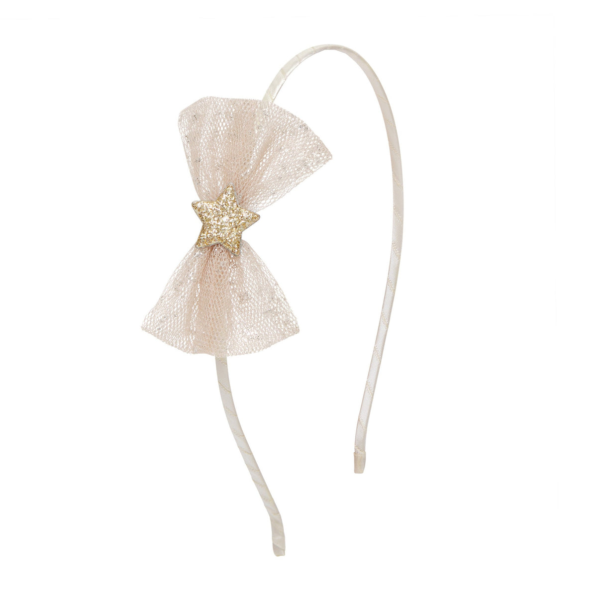 Tutu Bow Headband With Glitter Star