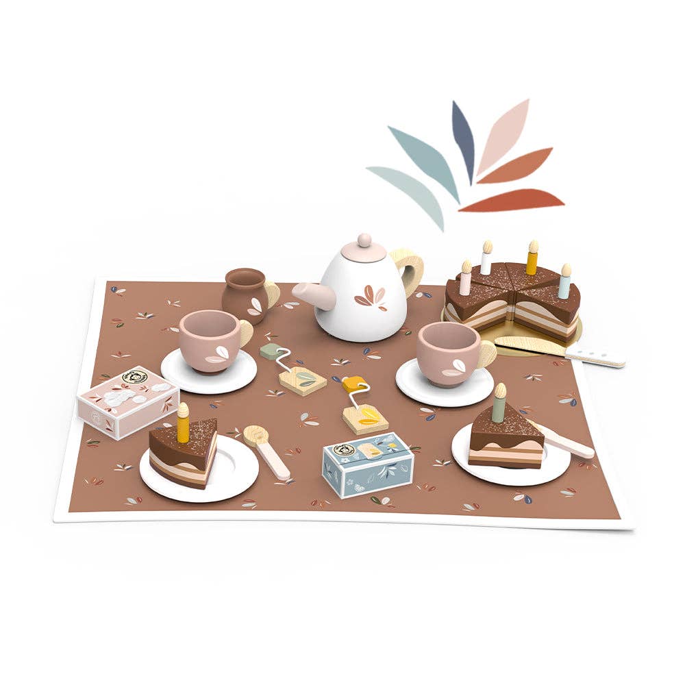 Wooden Birthday Play Tea Party Set