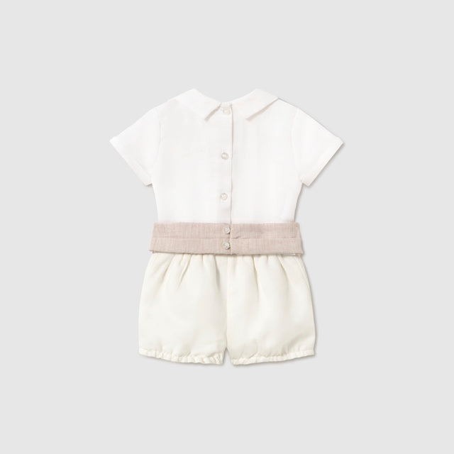 Baby Boy 2-Piece Natural Linen Shorts Set