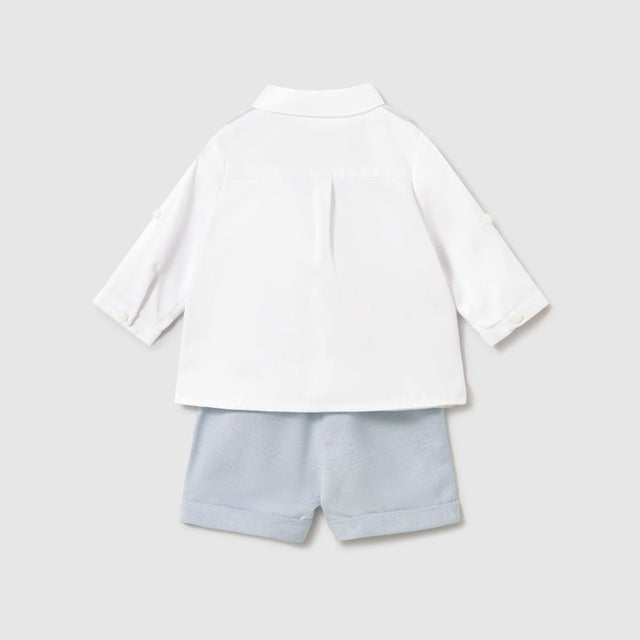 Baby Boy Light Blue Formal Short Set