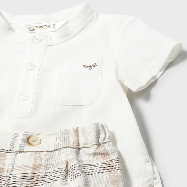 Baby Boy 2-Piece Plaid Shorts Set