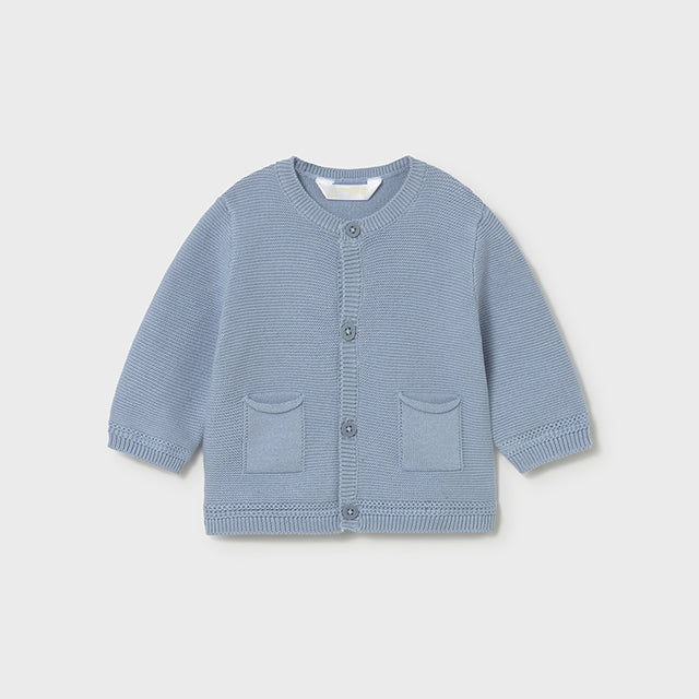 Baby Boy Light Blue Formal Knit Cardigan