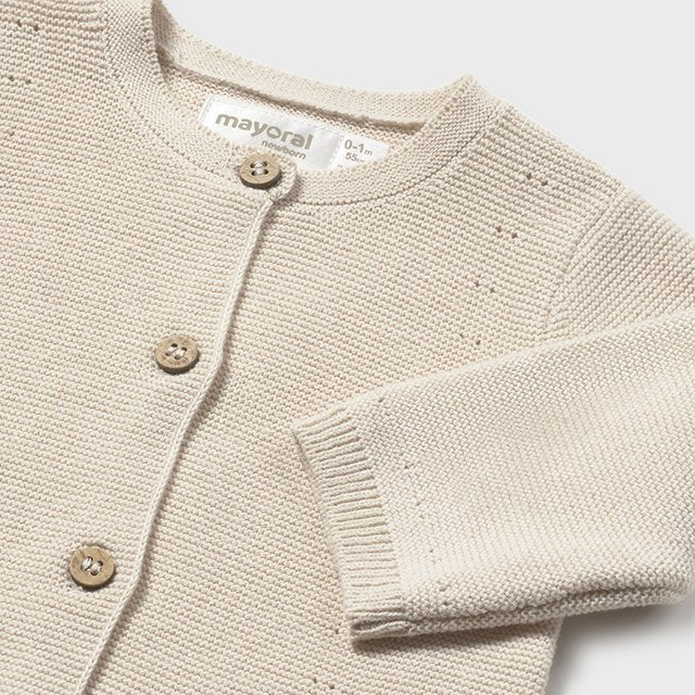 Baby Girl Wheat Knitted Vest Set