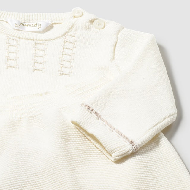 Baby Boy 2-Piece Pottery White Knit Sweater Set