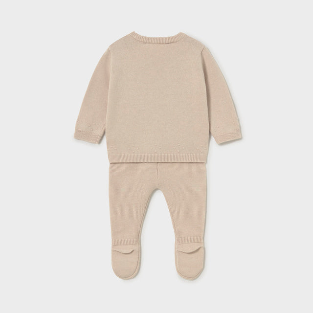 Baby Boy 2-Piece Mole Beige Knit Sweater Set