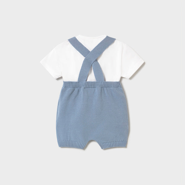 Baby Boy Striped Cotton T-Shirt & Knit Romper