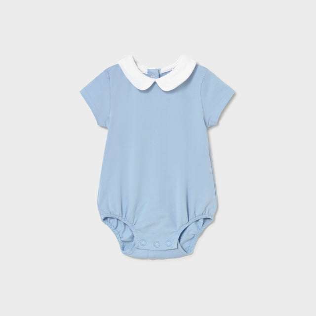 Baby Boy Blue Cotton Bodysuit