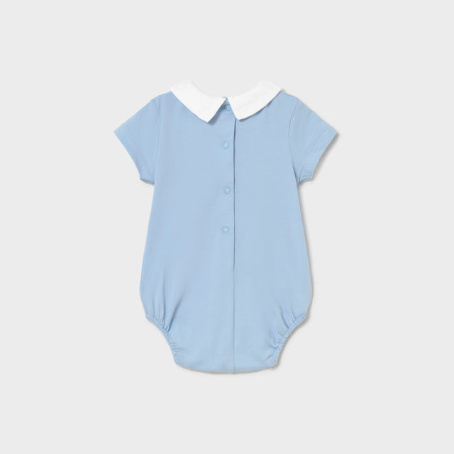 Baby Boy Blue Cotton Bodysuit
