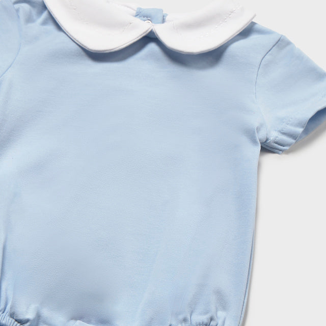 Baby Boy Blue Cotton Bodysuit
