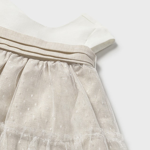 Baby Girl Wheat Tulle Overlay Dress