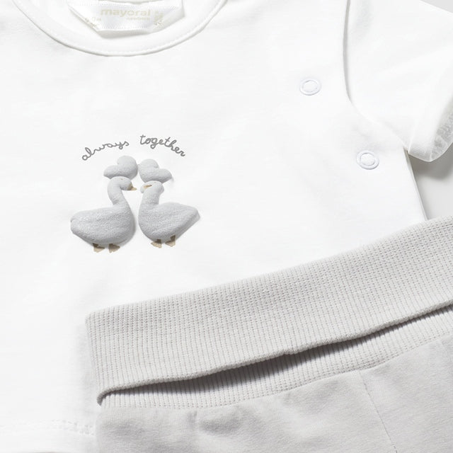 Infant Silver Grey Duck Print Tracksuit