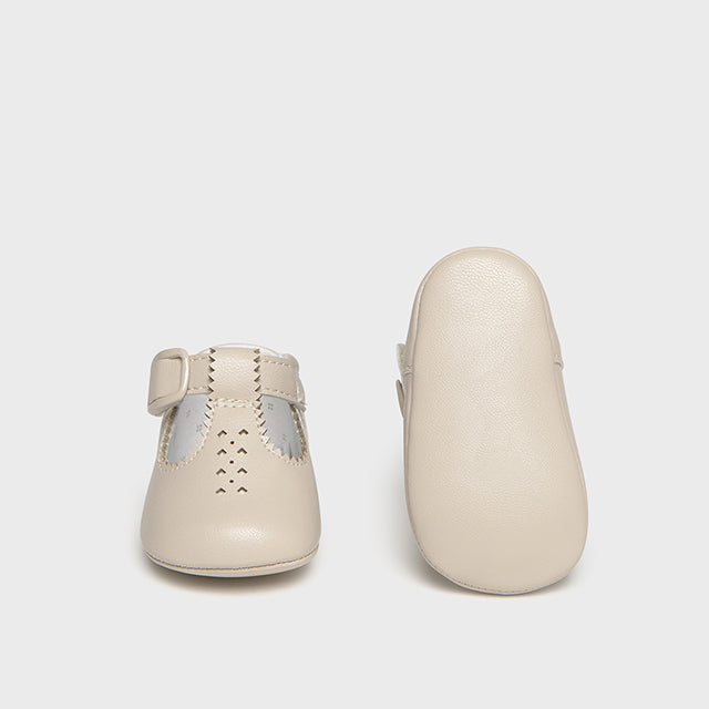 Baby Boy Linen T-Strap Dress Shoes
