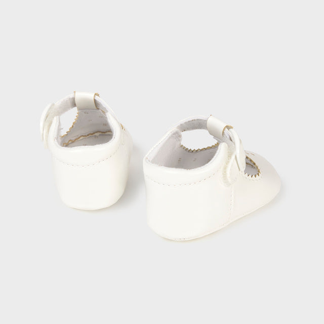 Baby Boy White T-Strap Dress Shoes
