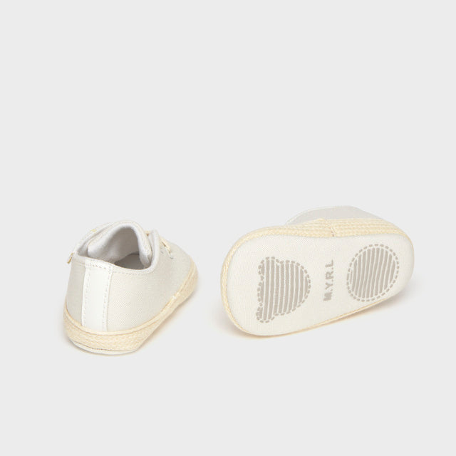 Baby Boy Natural Canvas Blucher Shoes